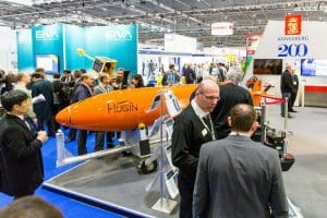 Photograph taken at Oceanology International 2014 accross Kongsberg stand . Credit to: Trevor Smeaton