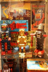 Wunderkammer of toy robots.