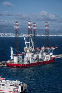 Gibdock was chosen for the mobilization of Seajacks Scylla, the largest windfarm jack-up ever built 