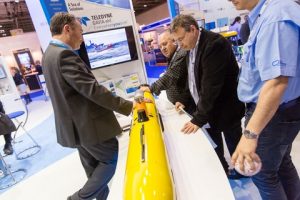 Photograph taken at Oceanology International 2014: seeing and touch exhibits is what exhibitions are all about. Credit to: Trevor Smeaton