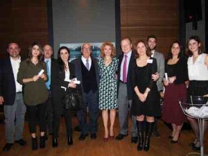 l to r: Mr. A. Glykas, Mr. N. Pappadakis, Capt. P. Tsakos, Mrs. Z. Tsavliris, Mr. G. Tsavliris, Ms. I. Notias, Ms. K. Galouka and the winners of the Internships and Office Visits