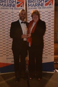 Best Marine Company to Work for - L-R Mike Shepherd Marine Advertising Agency & Fiona Pankhurst British Marine