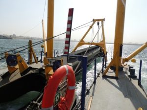 Cutter ladder and fore pontoons of the CSD450