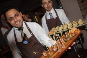Scrumptious canapés kept arriving.