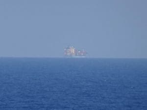 Another view from the "Oceanus" with another vessel passing-by in the SAR area