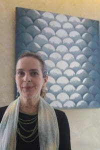 Giorgia Concato with her work Bubbles Underwater.