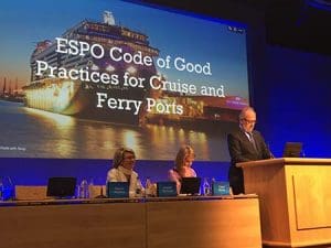 l to r: Isabelle Ryckbost, Claire Byrne and Stavros Hatzakos at the podium