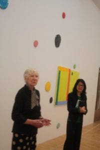 Mary Heilmann and curator Lydia Yee.
