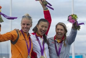 London 2012 Laser Radial podium