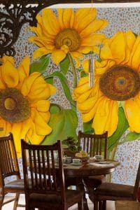 Sunflower mural by Camille.