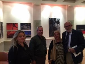 The artist with his wife Maria and Anny Zade with John Faraclas - picture by Christina Vagioti