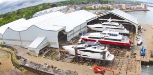 Aerial shot of Solent Refit at Hythe