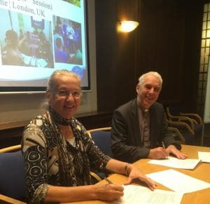 Heike Proske, General Secretary, Deutchse Seemannsmission and the Revd Canon Andrew Wright, Secretary General, The Mission to Seafarers