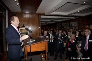 George A. Tsavliris addressing an impressive gathering of guests
