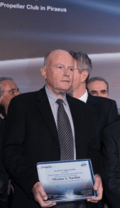 Nicolas A. Tsavliris with the special Propeller Club Award