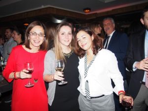 Viki Kolopioulou, from Thenamaris, Anna-Maria Monogioudi of  Aegean Coatings, and Maria Mavroudi of  The American Club  Kalihoron Hotel.