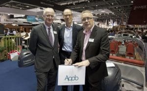 Howard Pridding, Brienc Morin and Jonathan Fielding at the London Boat S.how