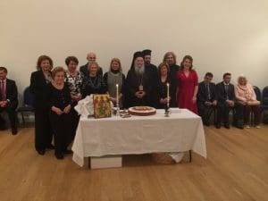 Archbishop Gregorius with hte secretariat of the Lyceum's ladies